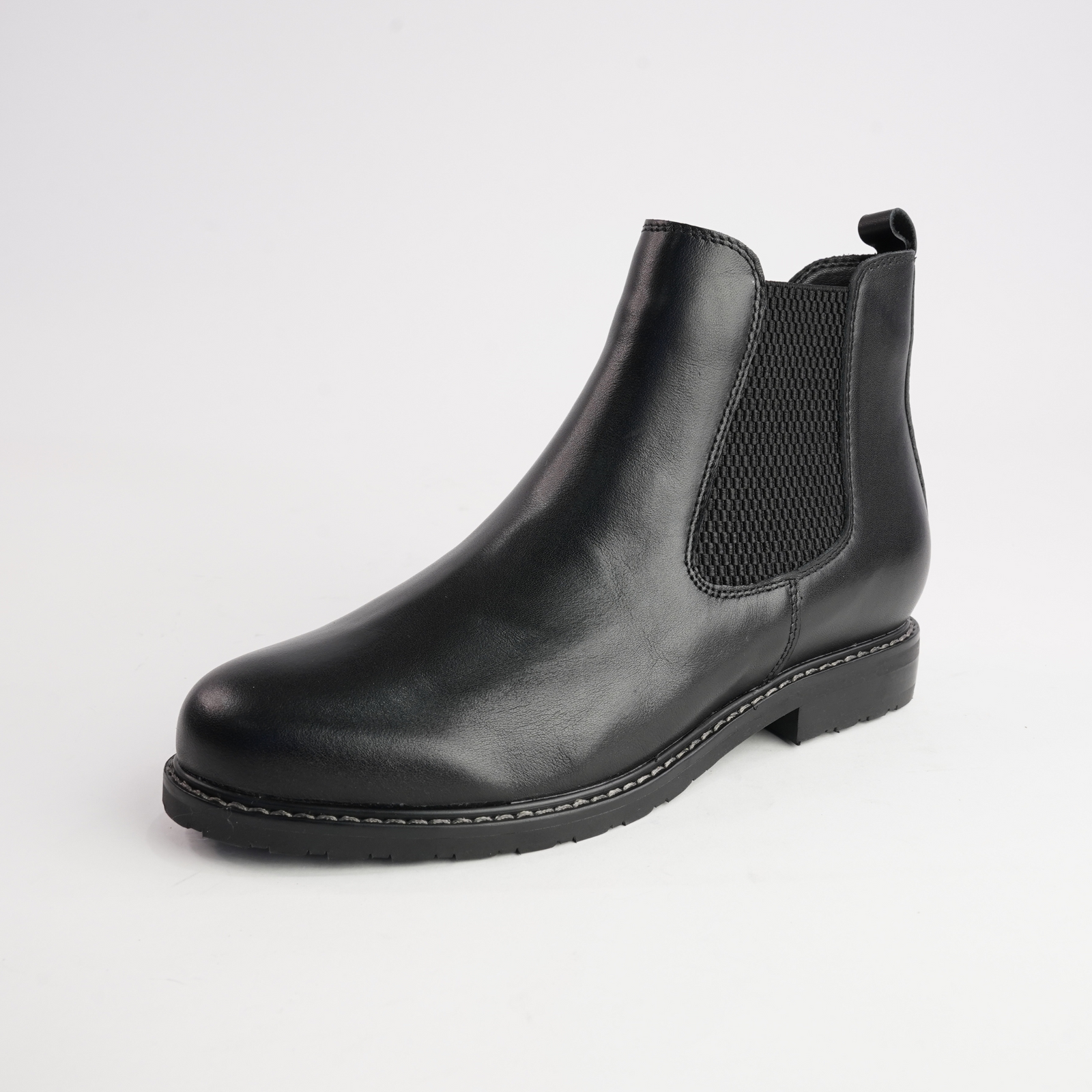 Tamara Black Leather Ankle Boots
