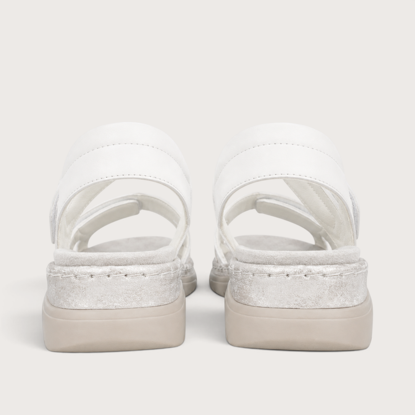 Monty White Silver Sandals
