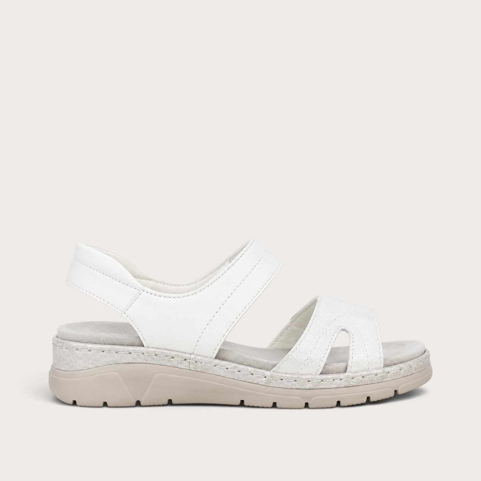 Monty White Silver Sandals