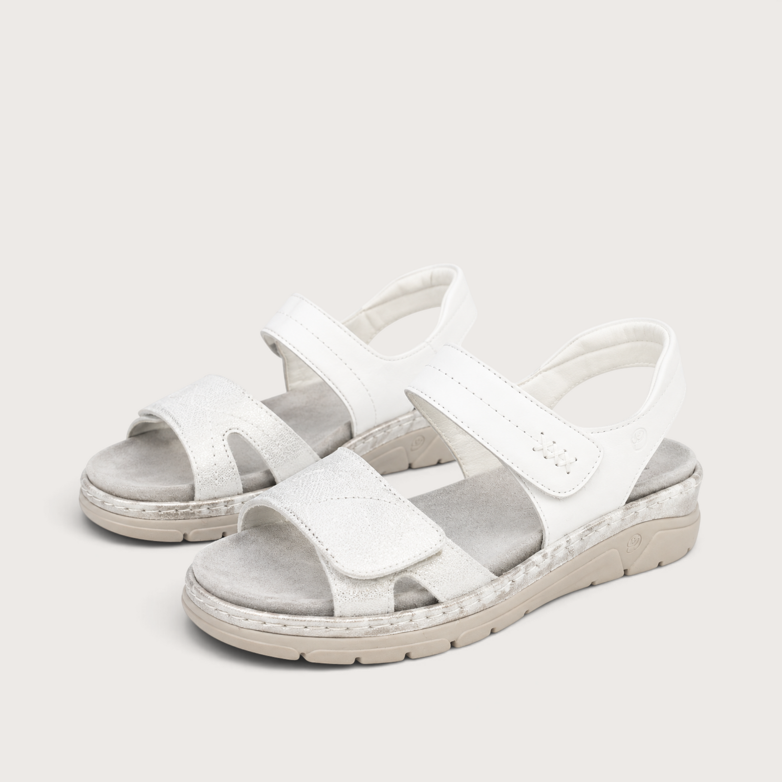 Monty White Silver Sandals