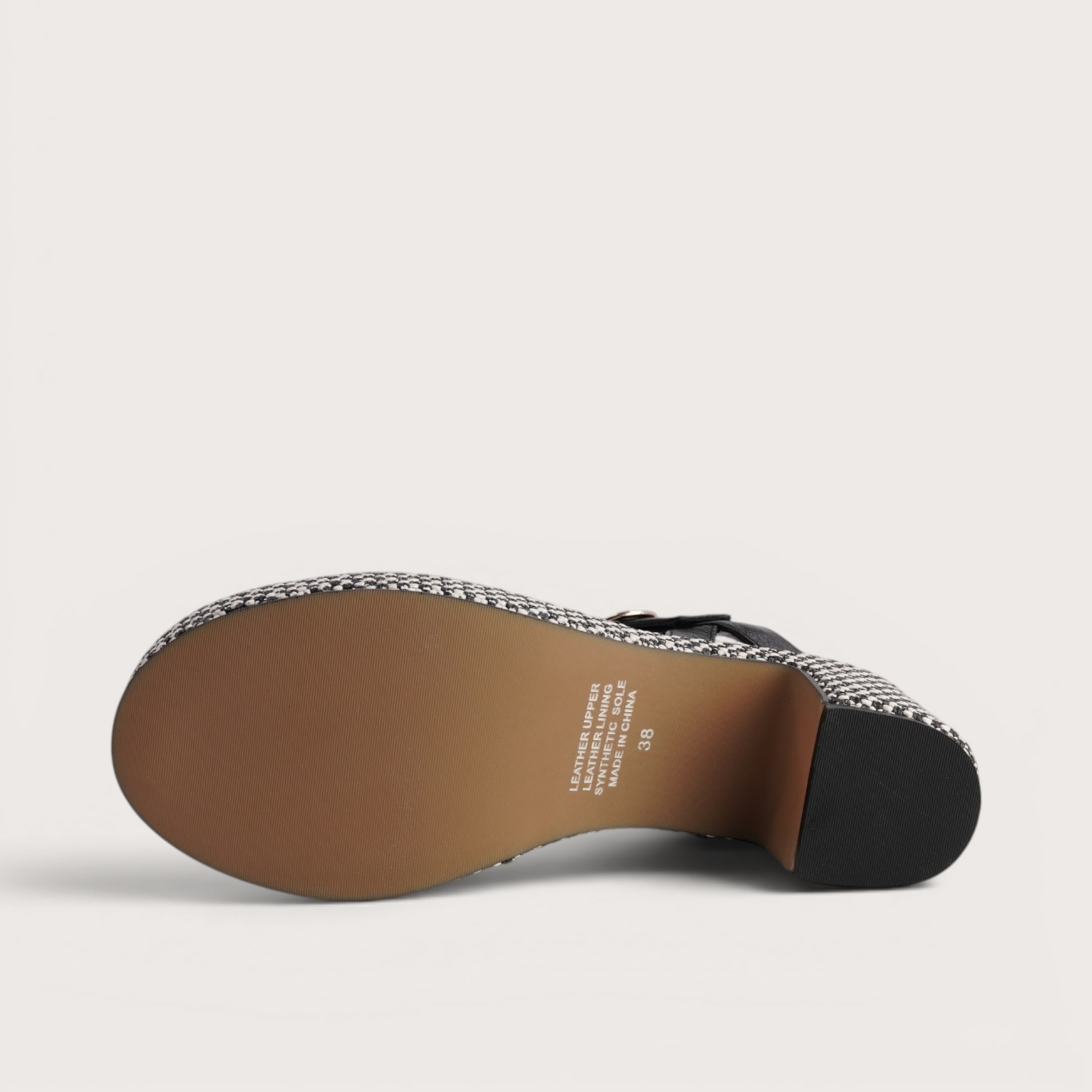 Busey Black/Black White Heels