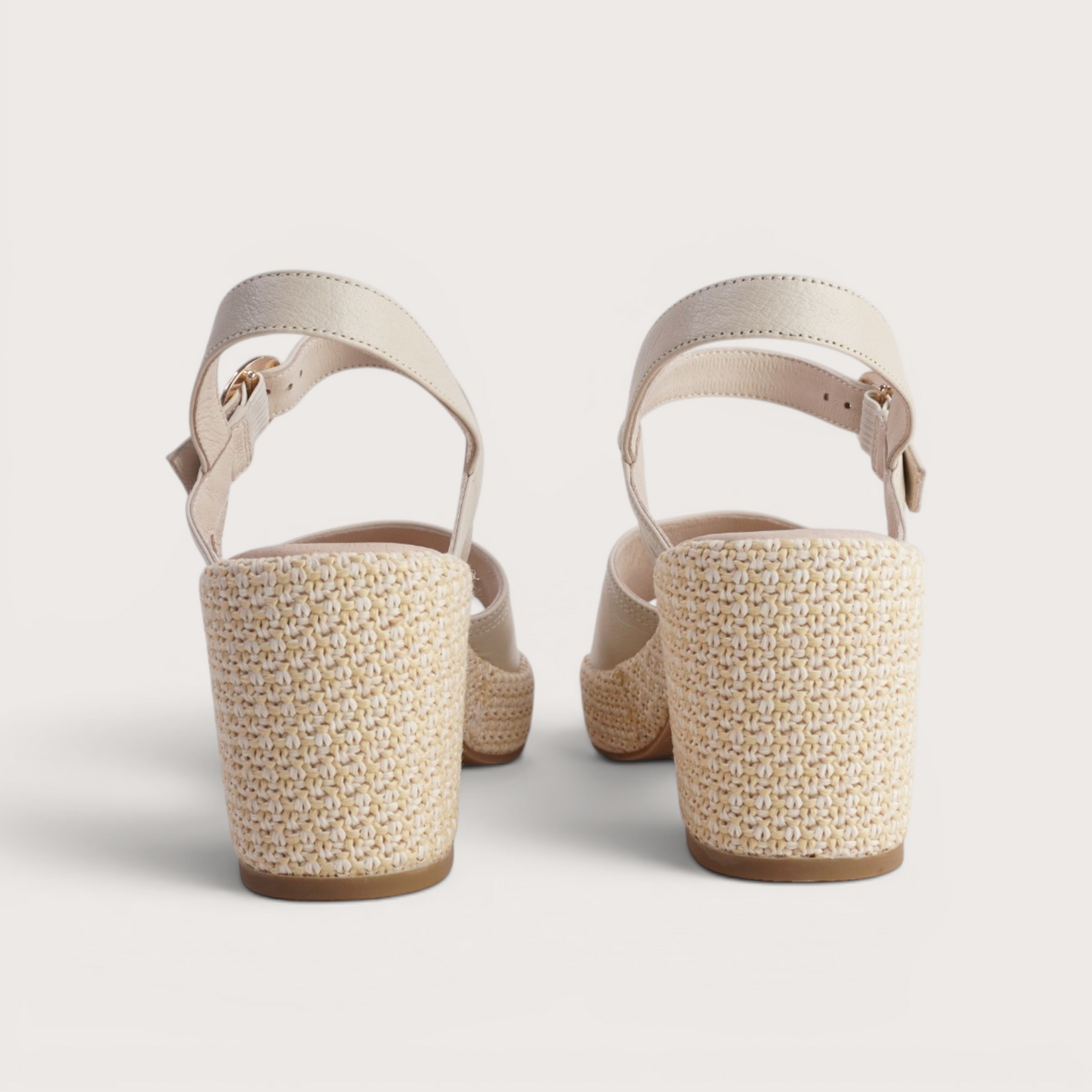 Busey Cream/White Natural Heels