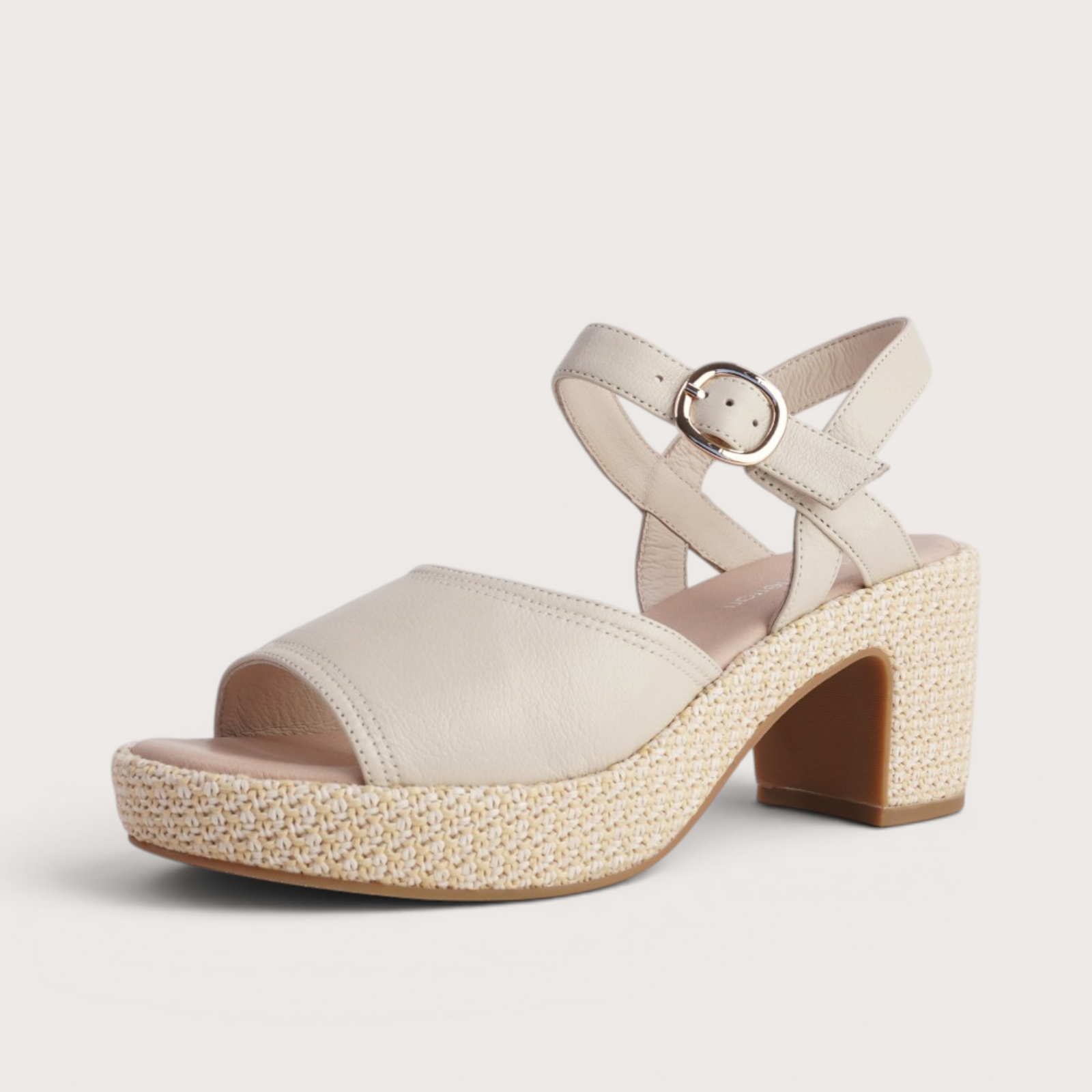 Busey Cream/White Natural Heels