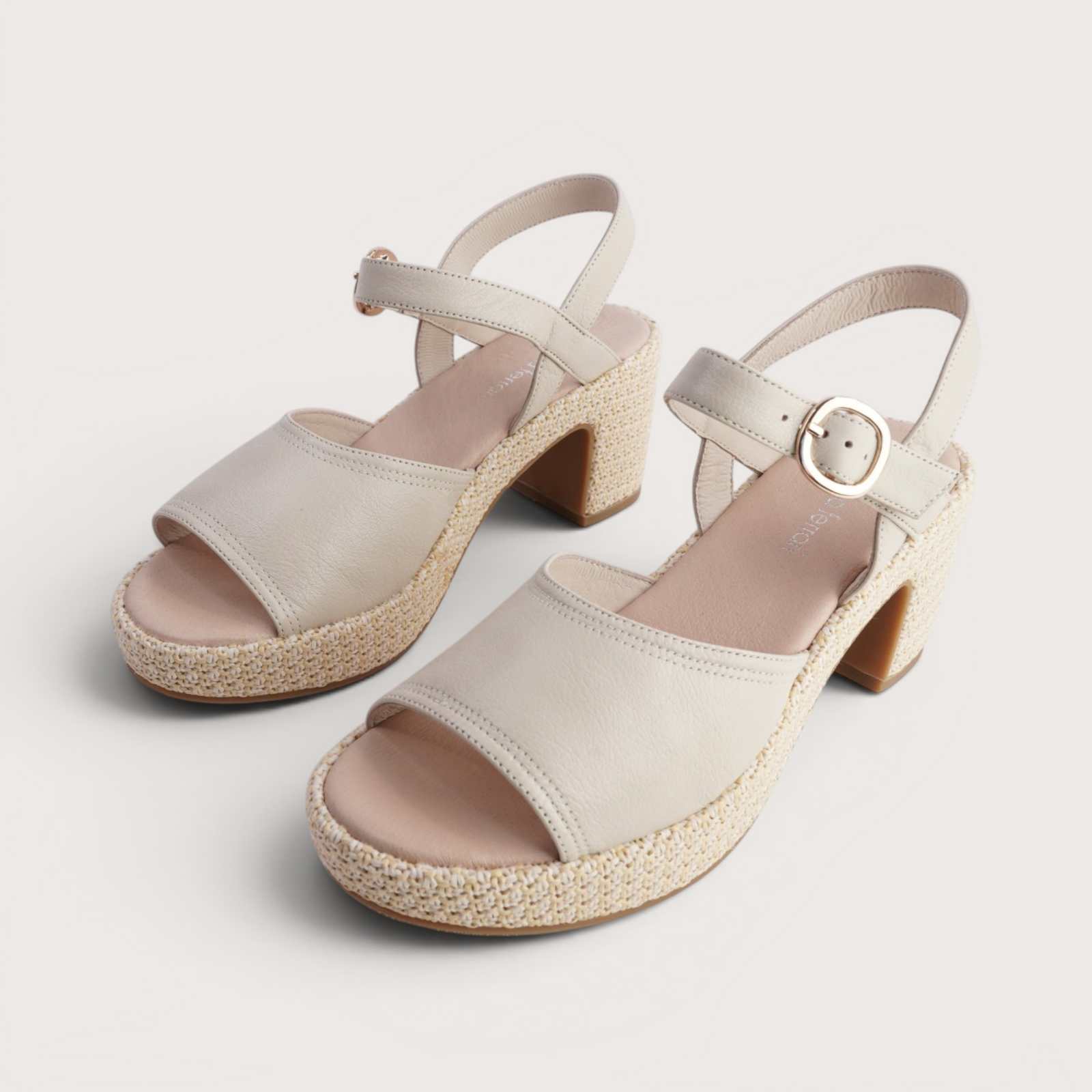 Busey Cream/White Natural Heels