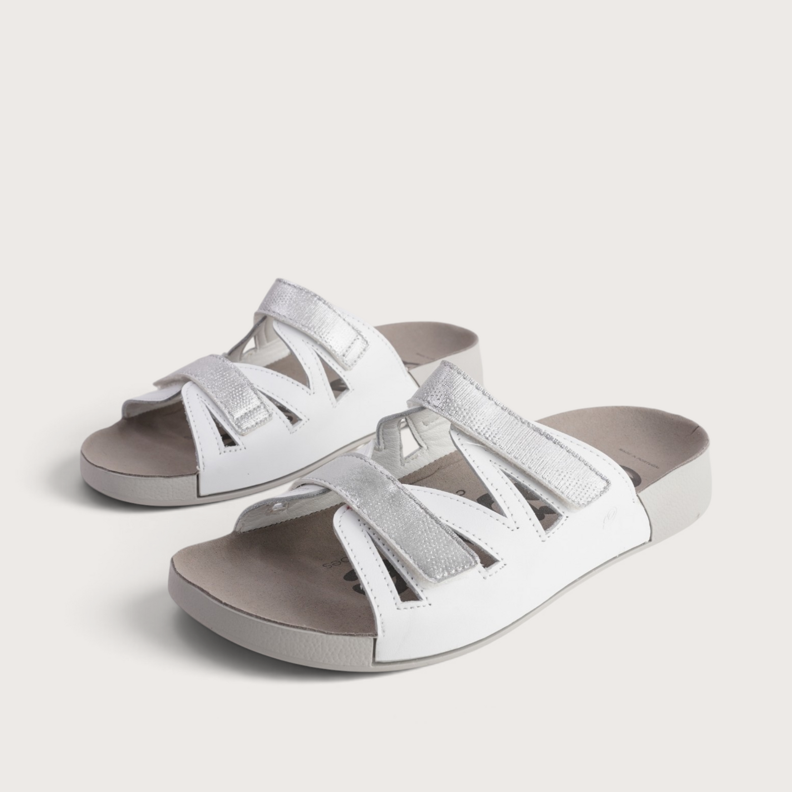 Poet White Combo Sandals