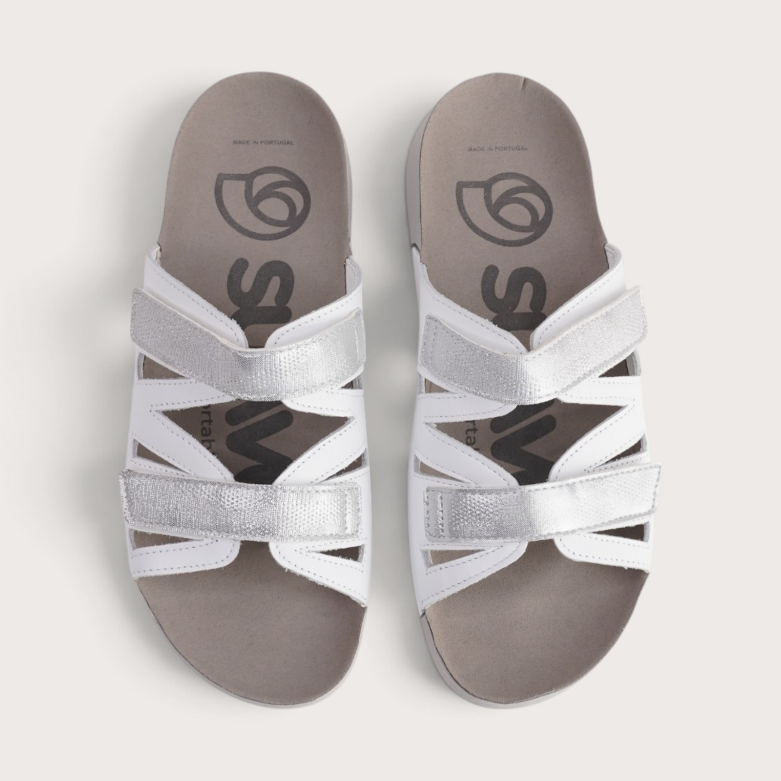 Poet White Combo Sandals