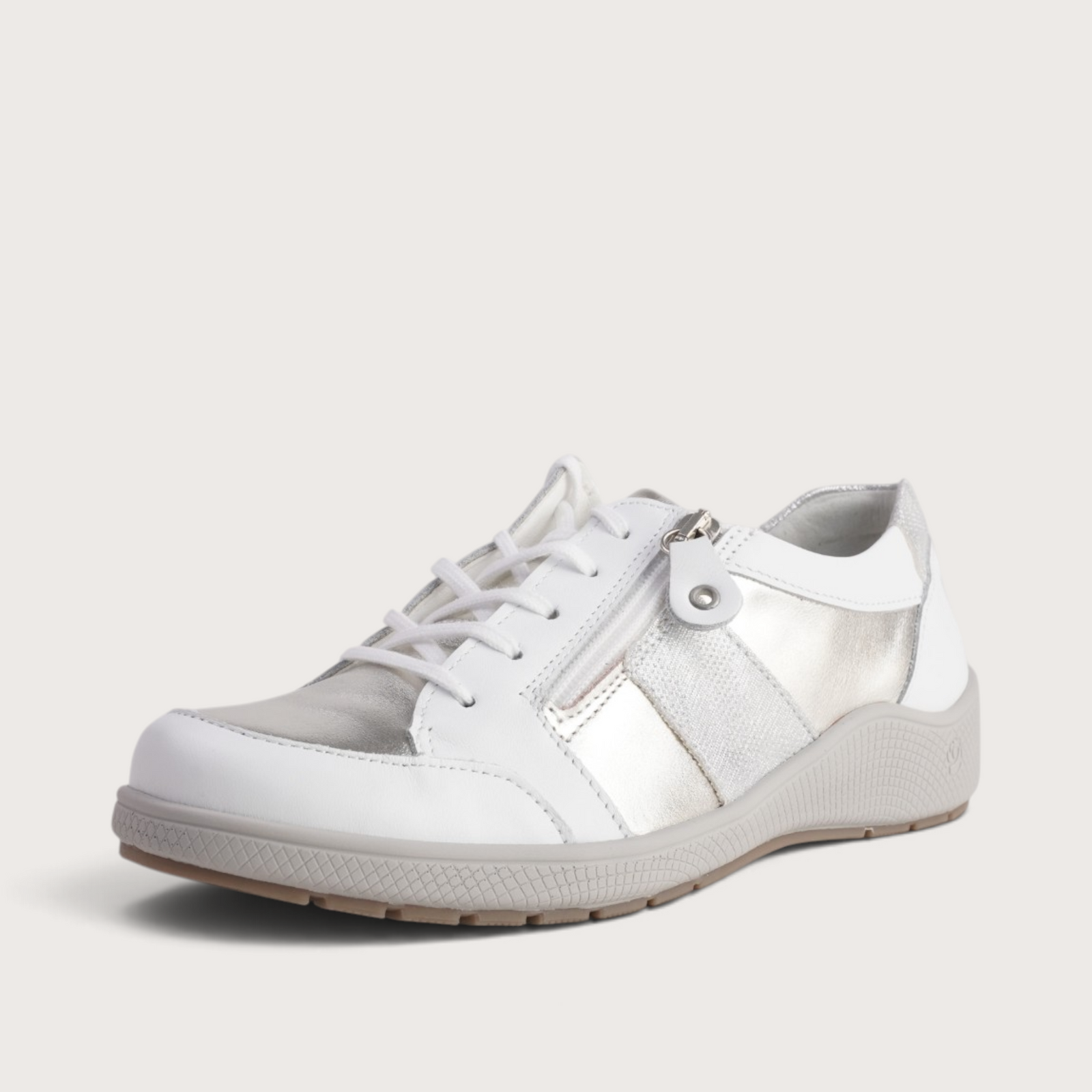 Pool White Combo Leather Sneakers