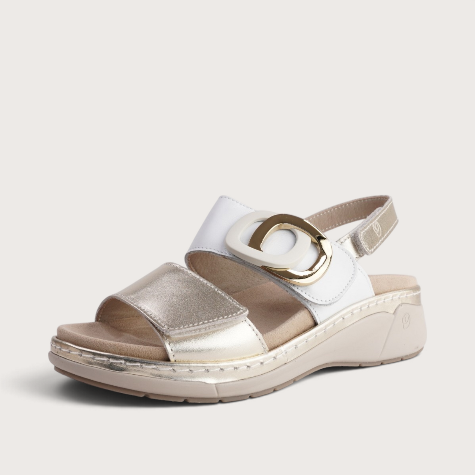 Diva White Multi Sandals