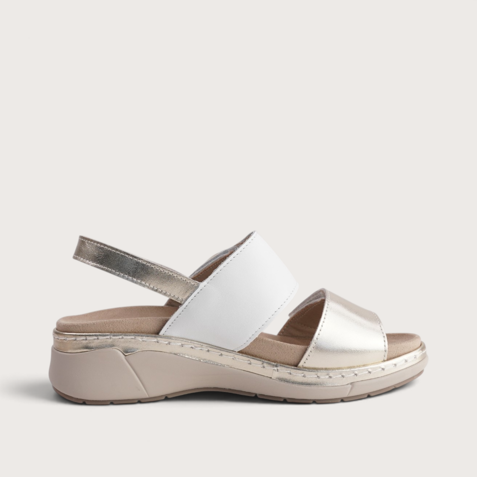 Diva White Multi Sandals
