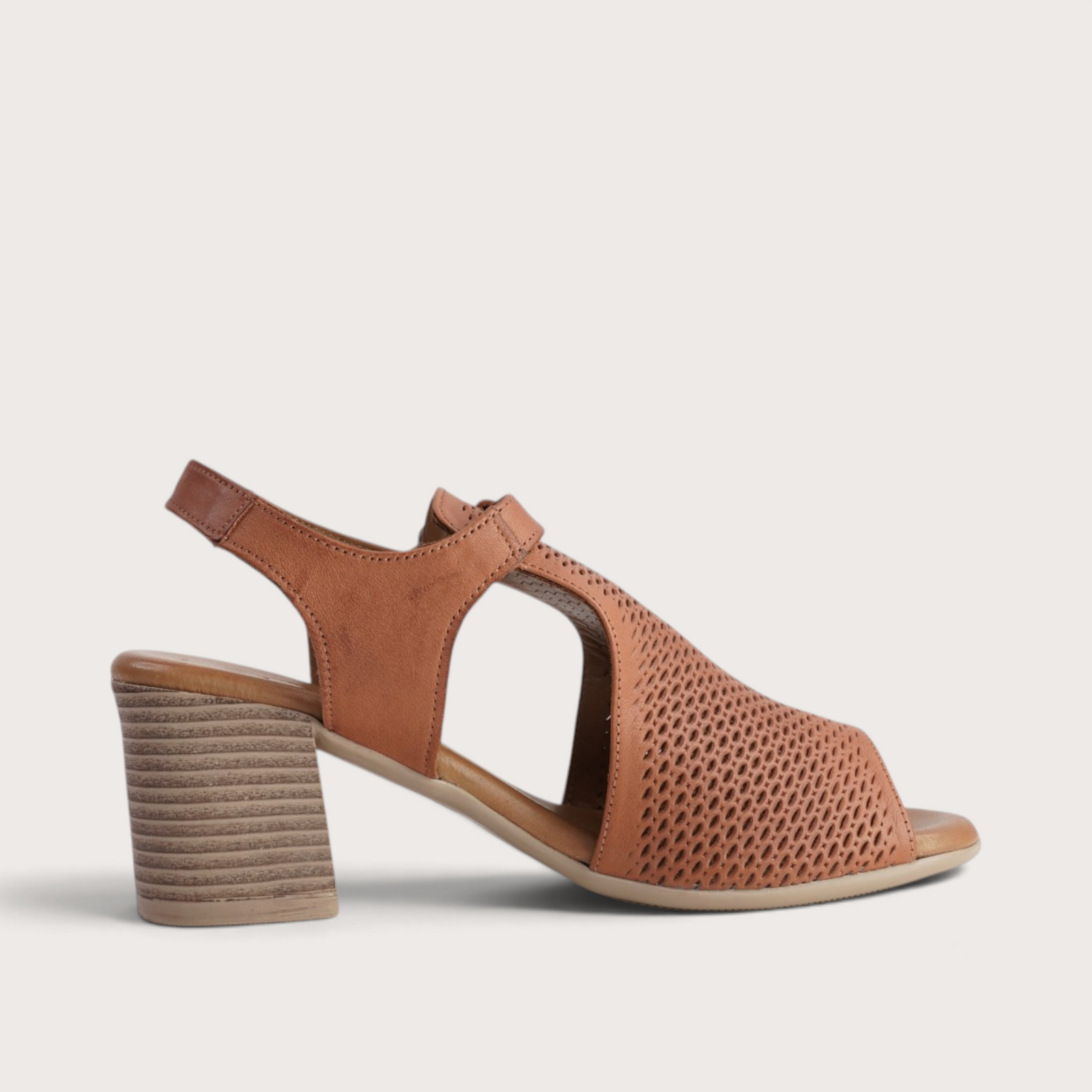 Poppy Tan Leather Heels