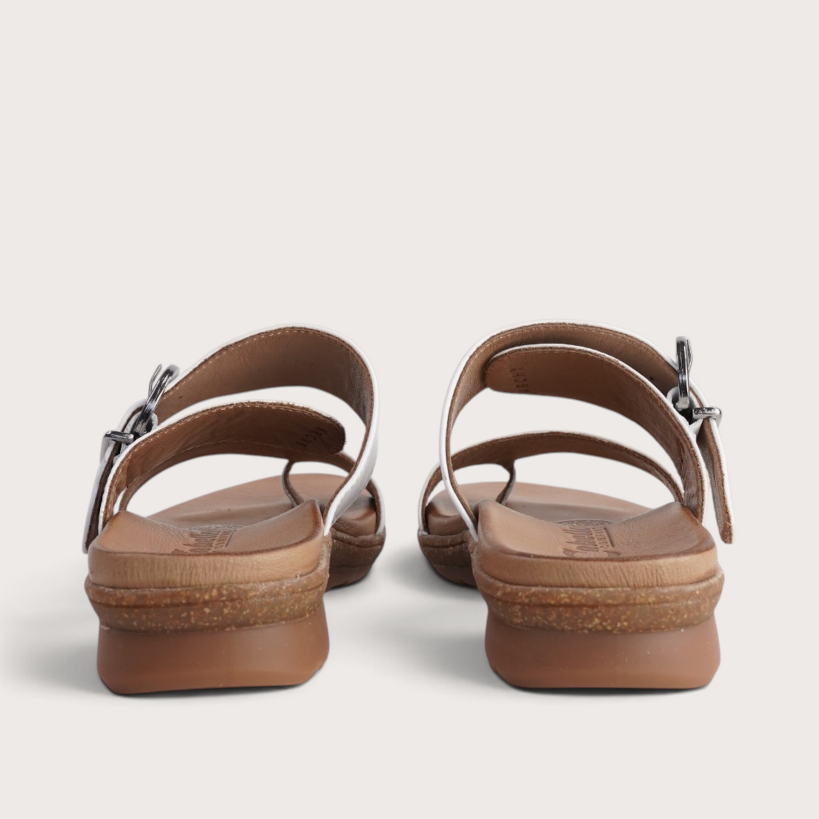 Archy White Leather Sandals