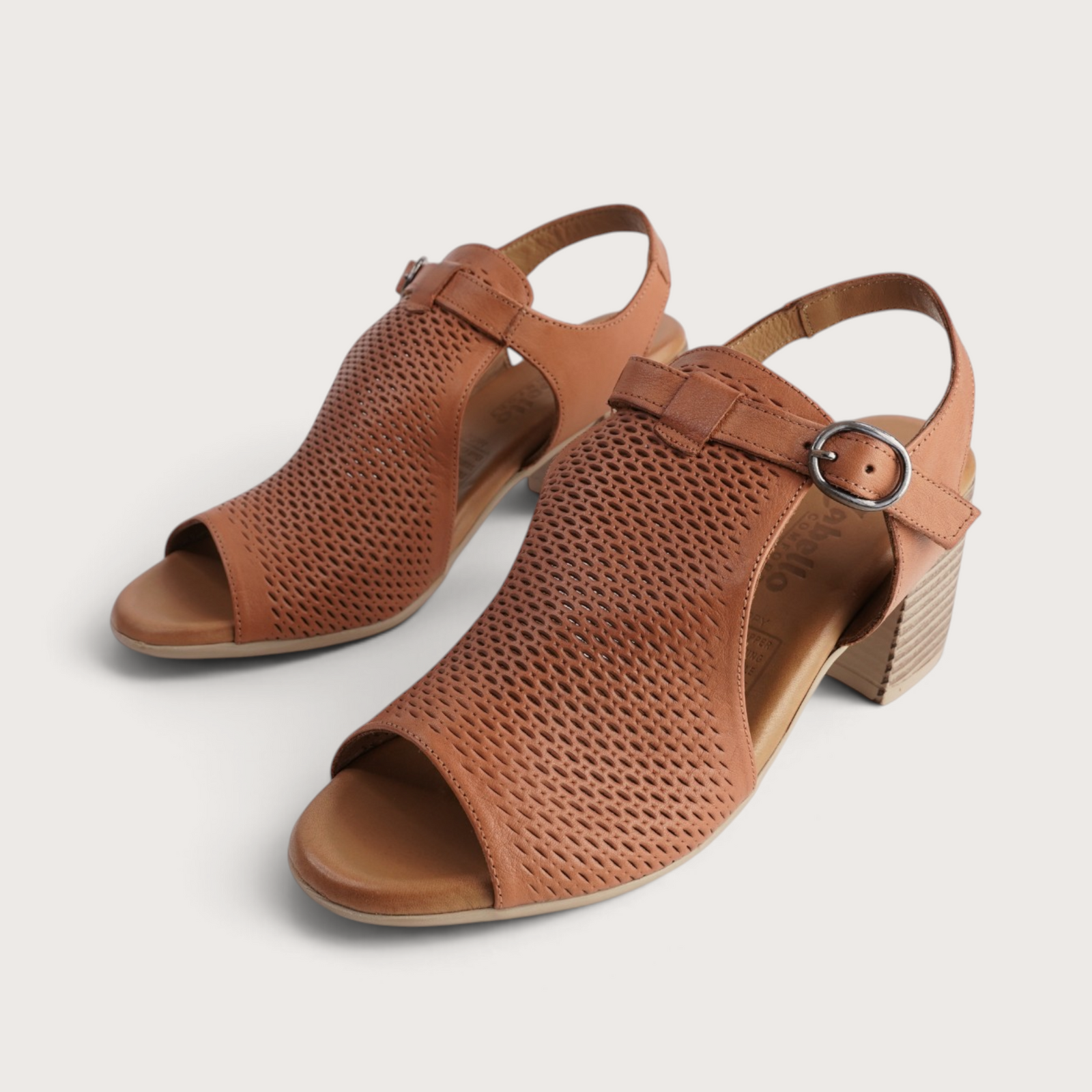 Poppy Tan Leather Heels