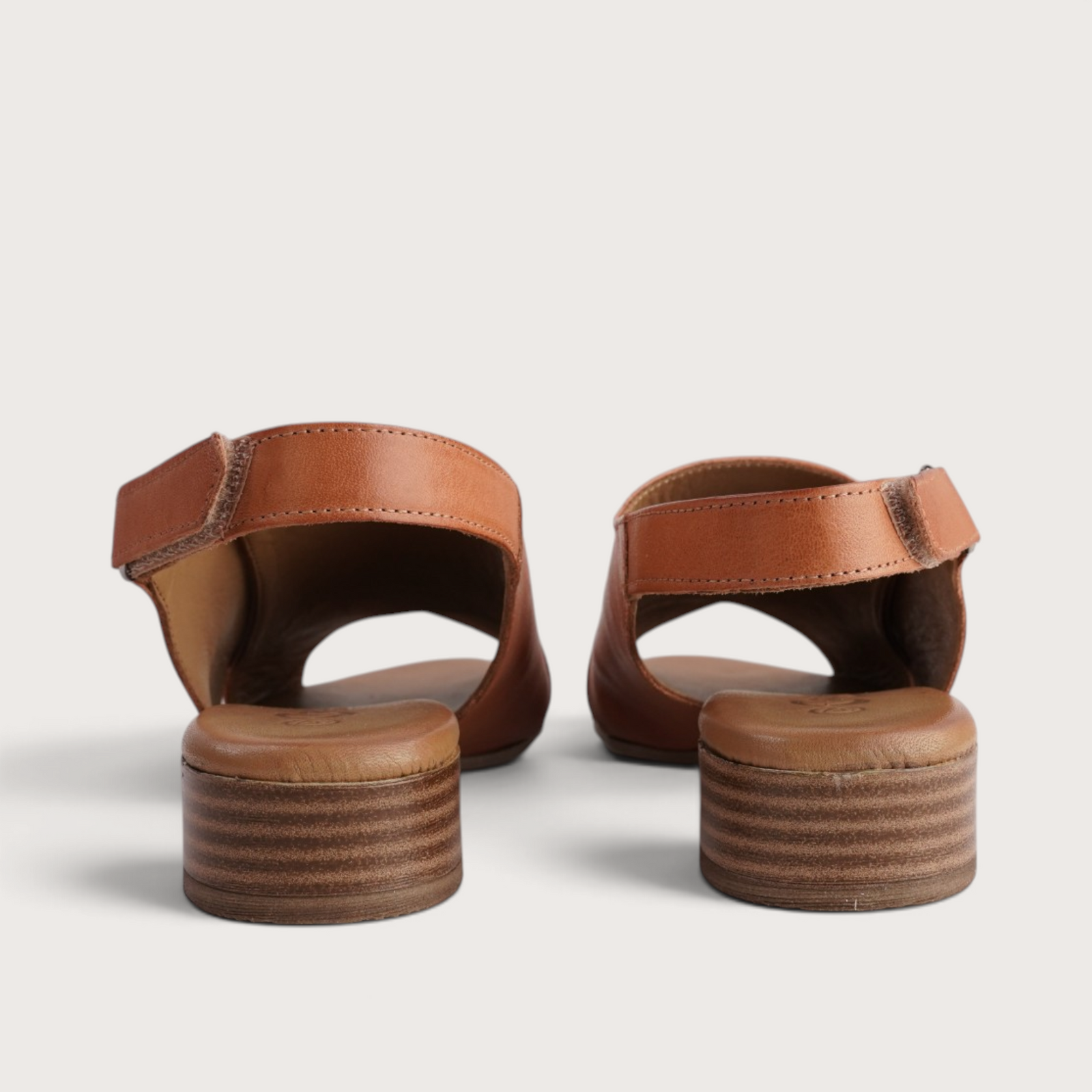 Patch Tan Leather Sandals