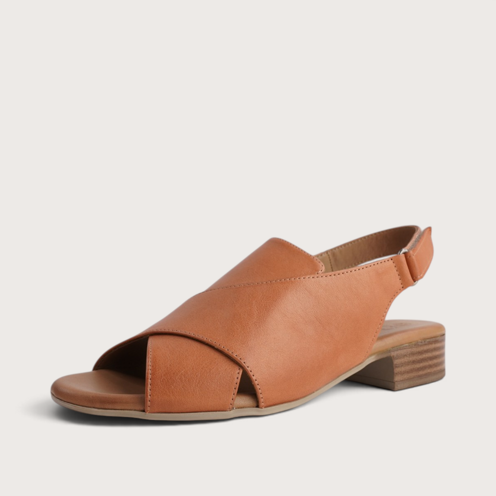 Patch Tan Leather Sandals