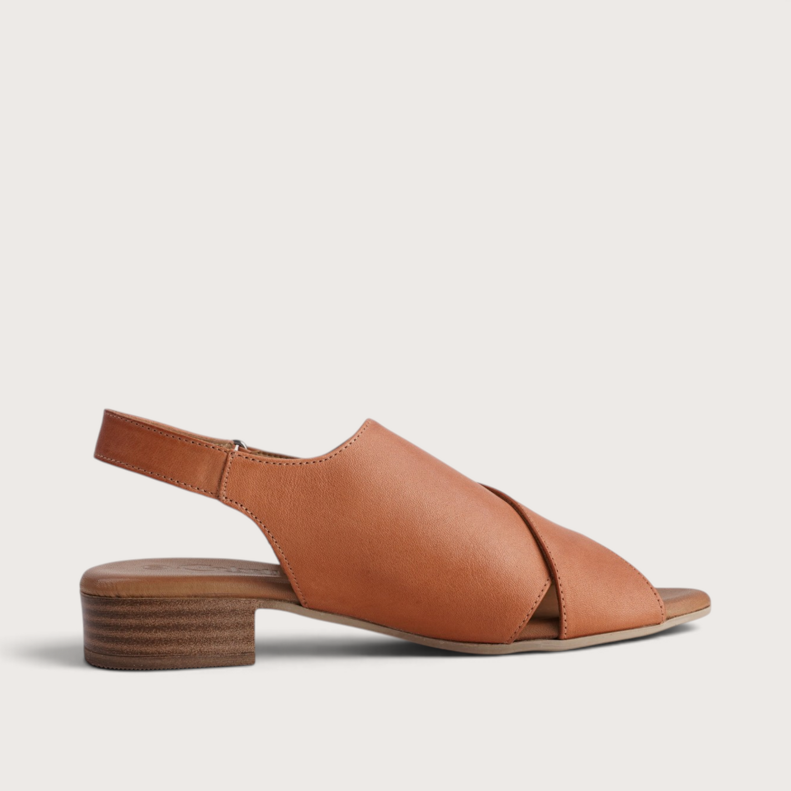 Patch Tan Leather Sandals