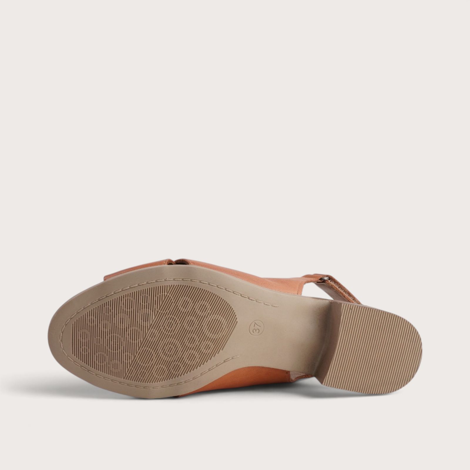 Patch Tan Leather Sandals
