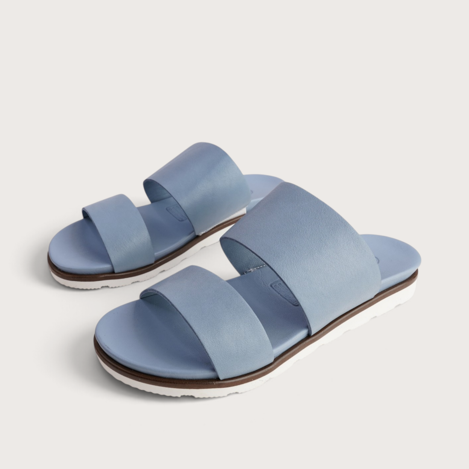 Eliza Denim Leather Sandals