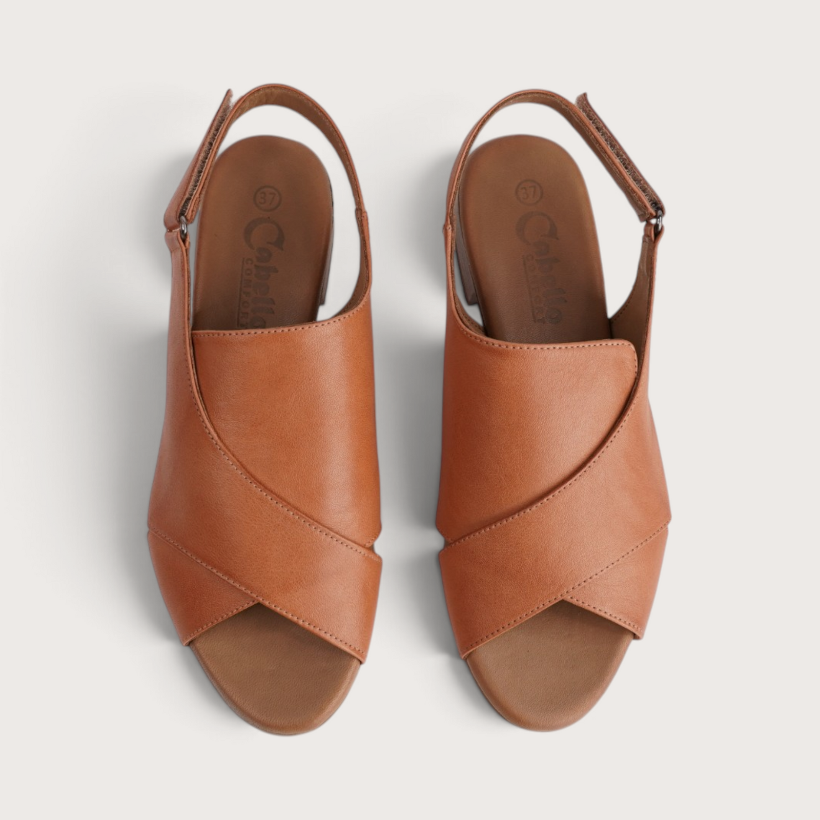 Patch Tan Leather Sandals