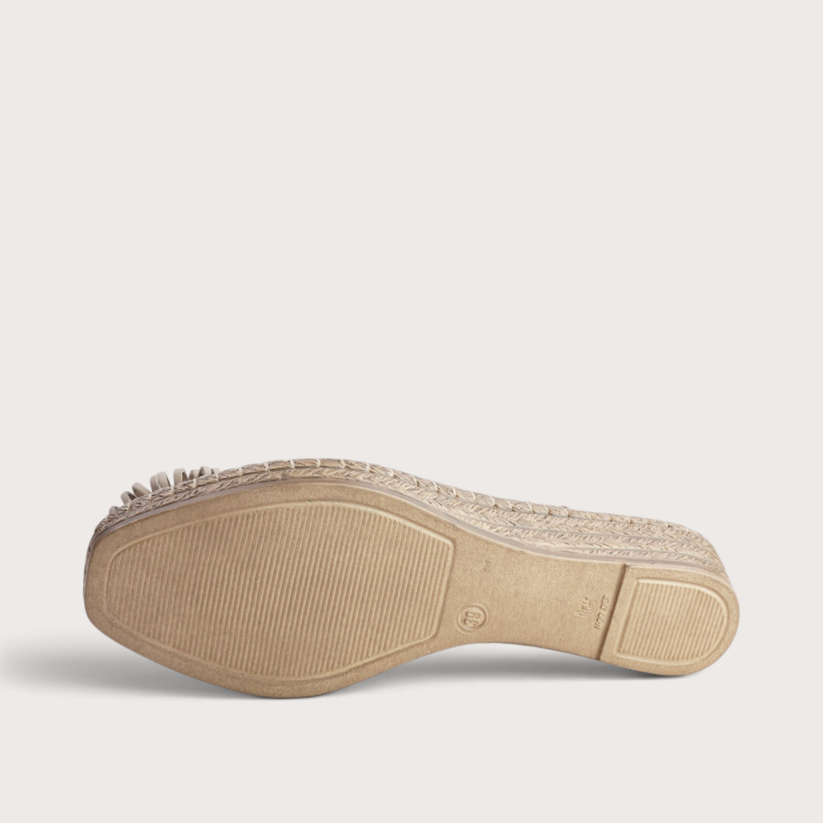Erica Cappuccino Leather Espadrille Wedges