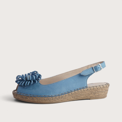 Erica Cielo Leather Espadrille Wedges