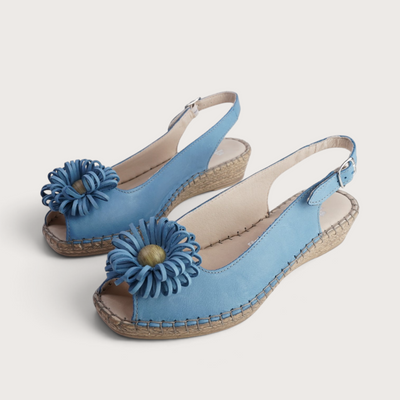 Erica Cielo Leather Espadrille Wedges