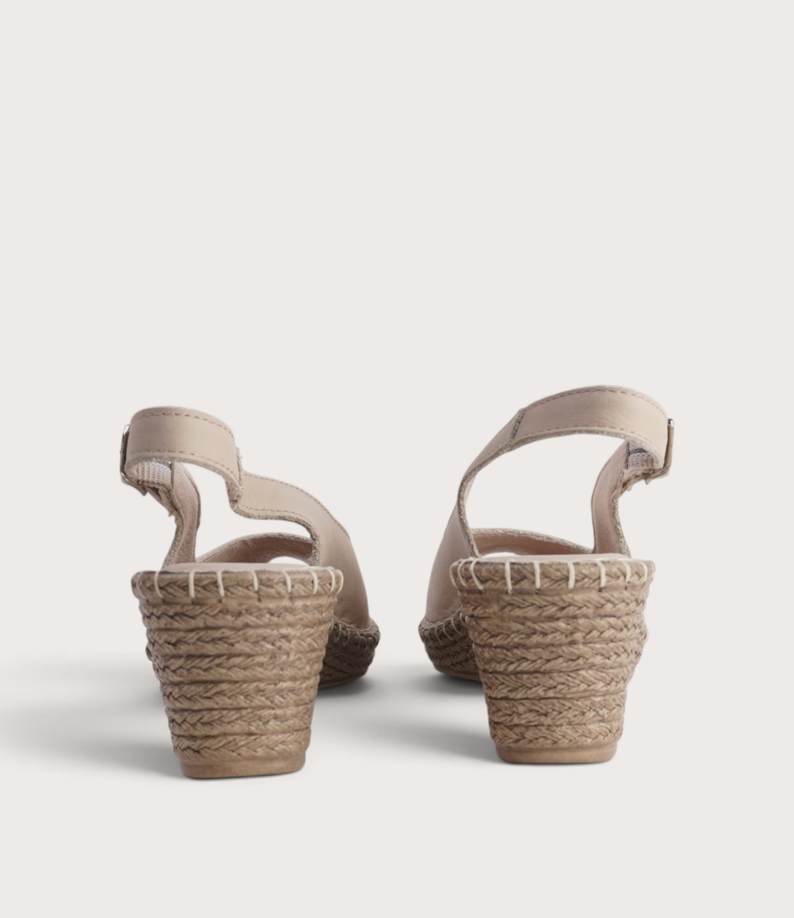 Verese Cappuccino Leather Espadrille Wedges