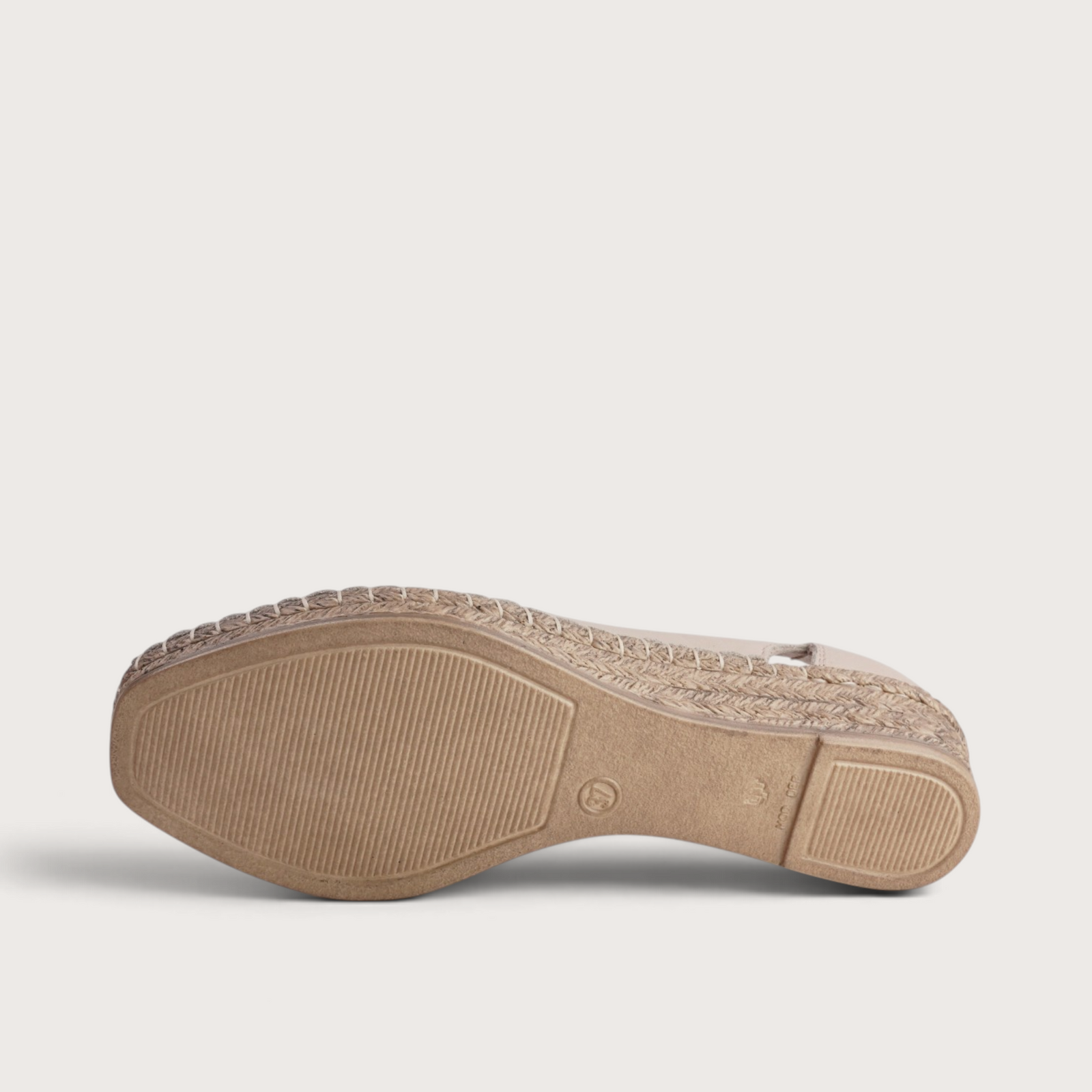 Erma Cappuccino Leather Espadrille Wedges