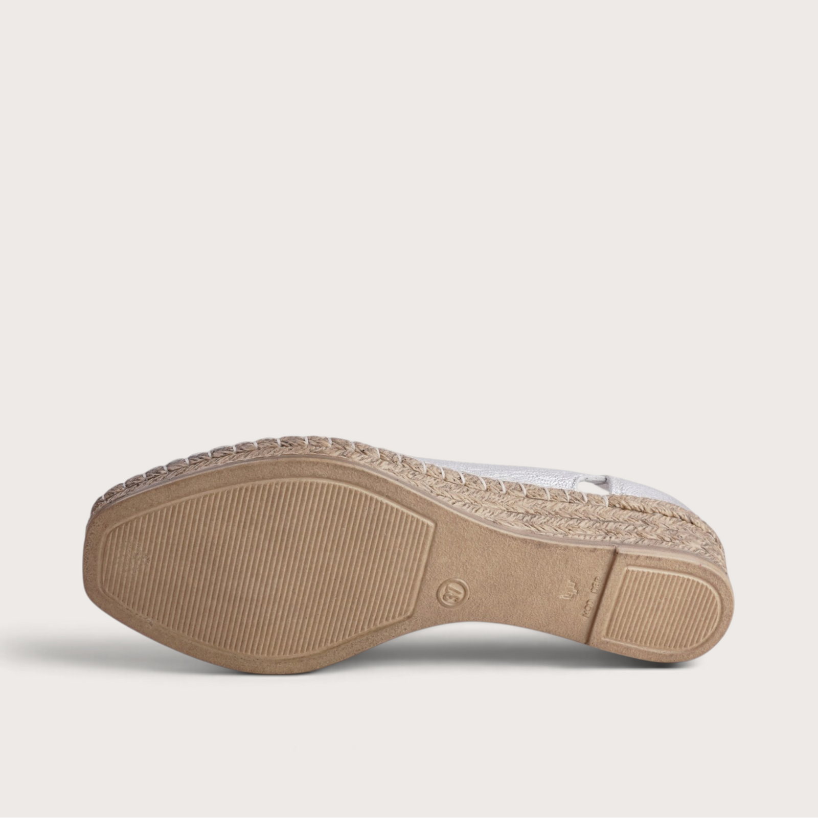 Erma Argento Leather Espadrille Wedges
