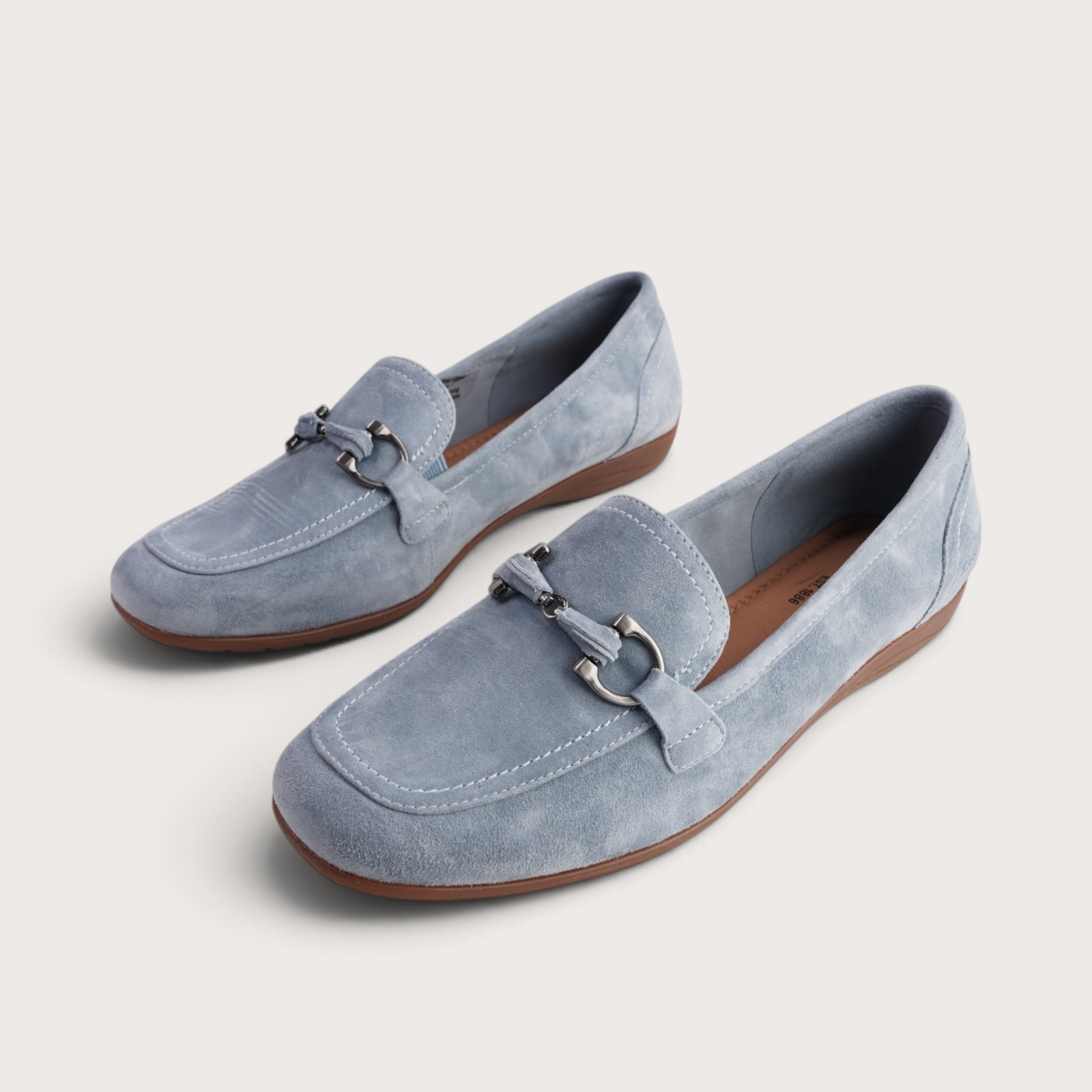 Fenja 34 Sky Blue Suede Loafers