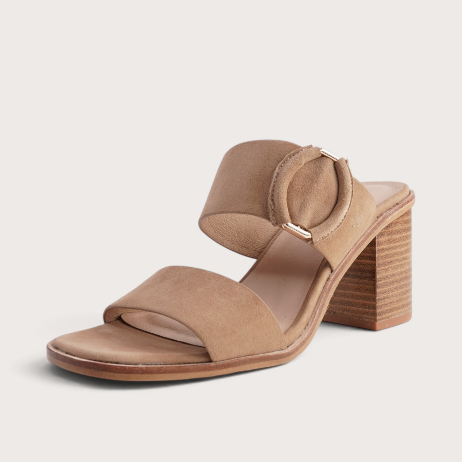 Nixoni Stone Suede Heels