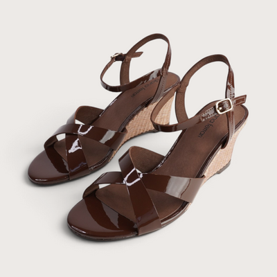 Isenta Chocolate Patent Leather Heels