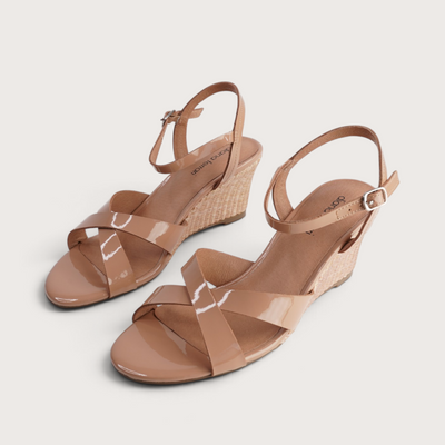 Isenta Nude Patent Leather Heels