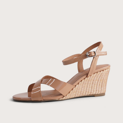 Isenta Nude Patent Leather Heels