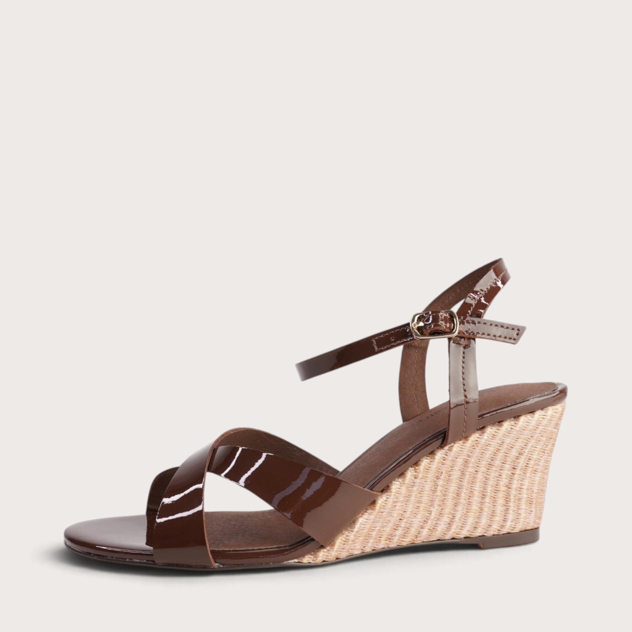 Isenta Chocolate Patent Leather Heels