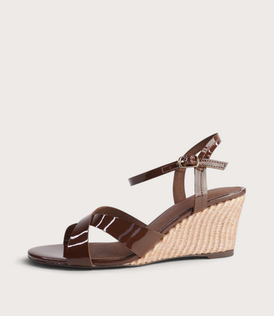 Isenta Chocolate Patent Leather Heels