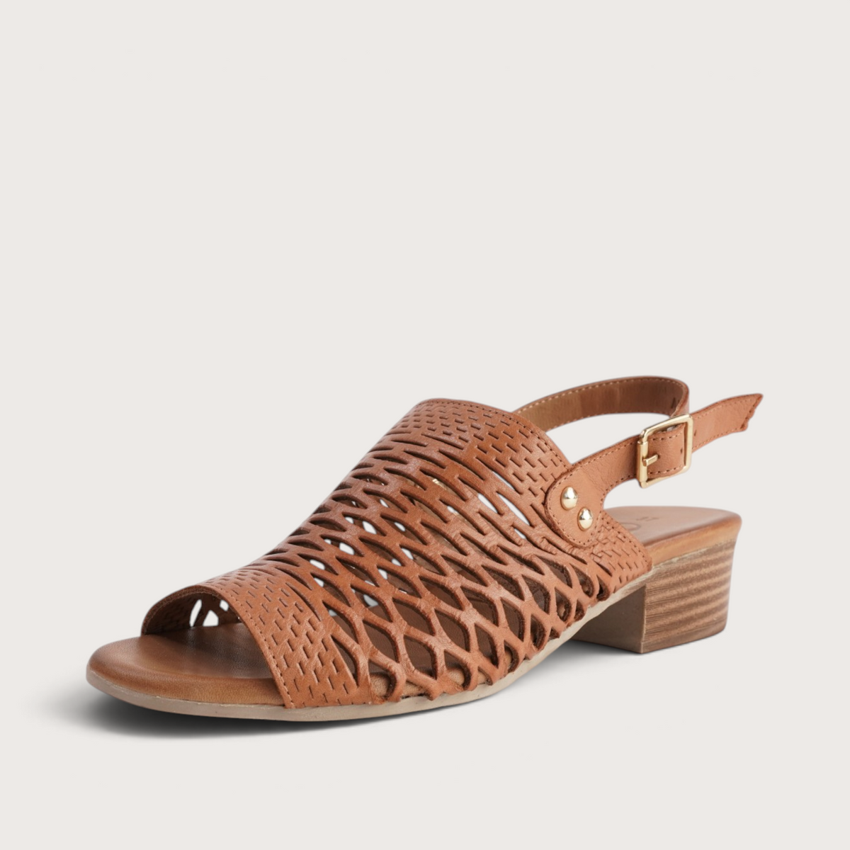 Alaca Tan Leather Sandals