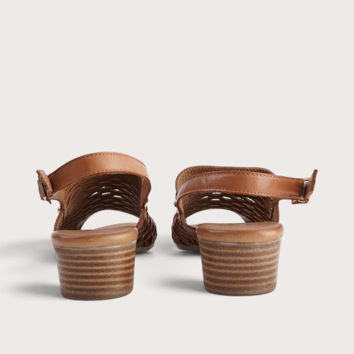 Alaca Tan Leather Sandals
