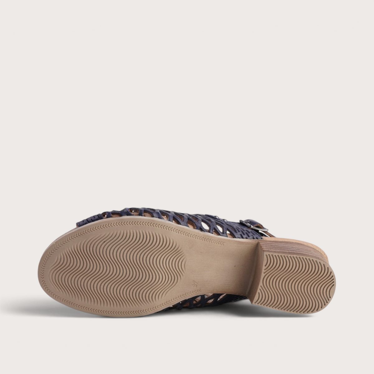 Alaca Navy Leather Sandals