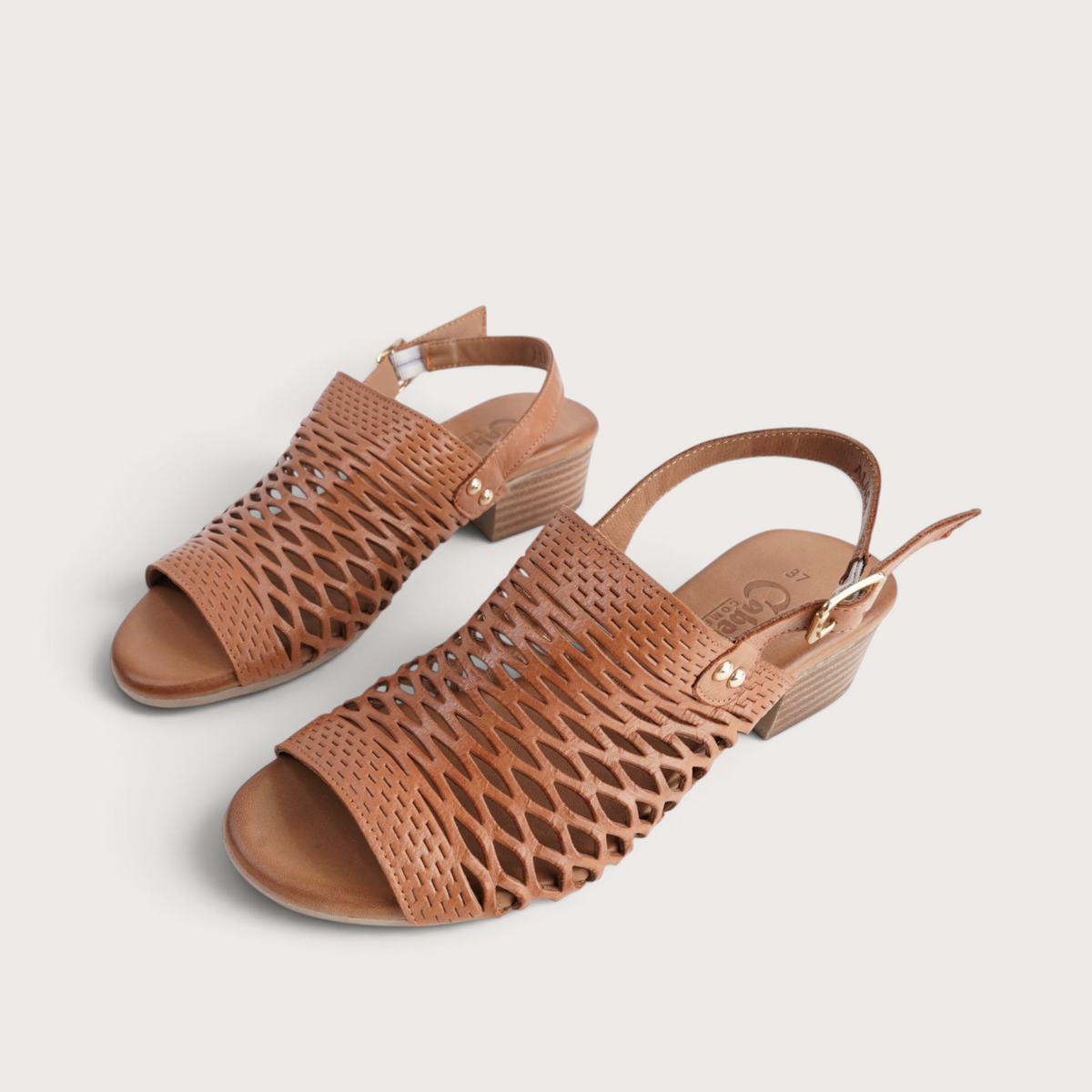 Alaca Tan Leather Sandals