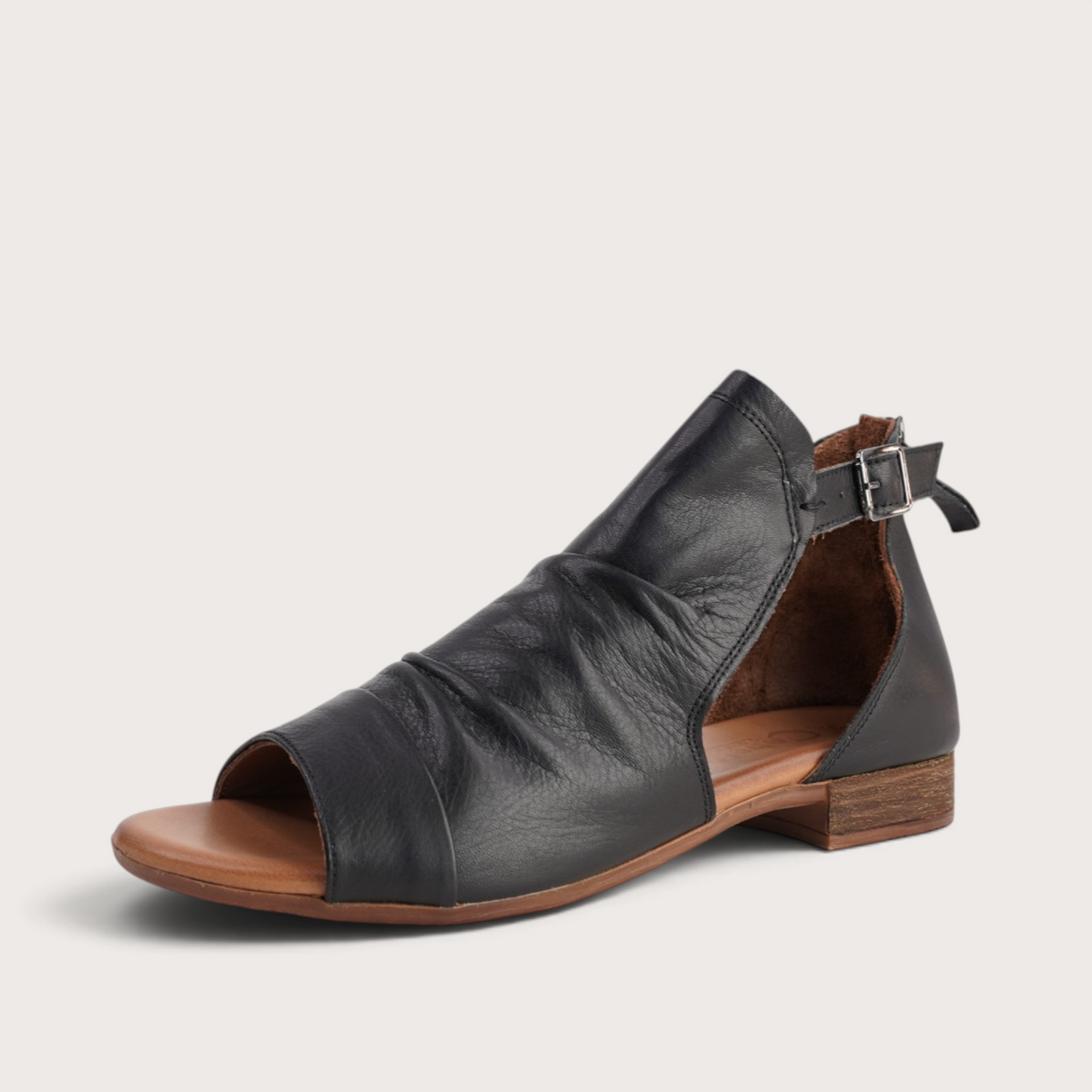 Colby Black Leather Sandals