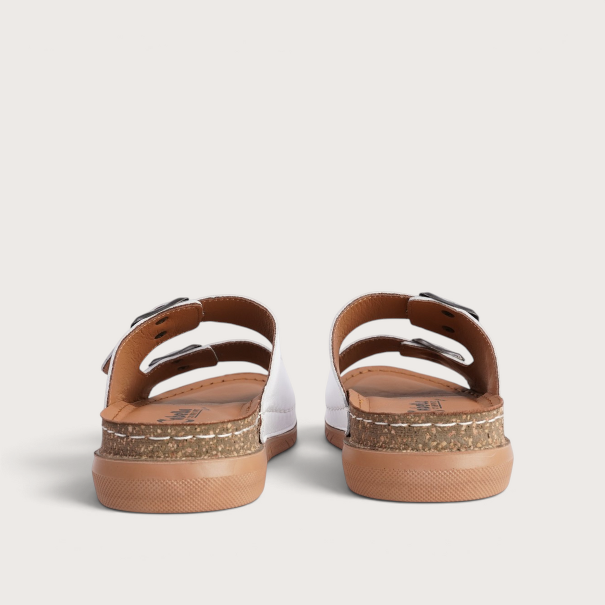 Cody White Leather Sandals