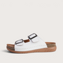 Cody White Leather Sandals