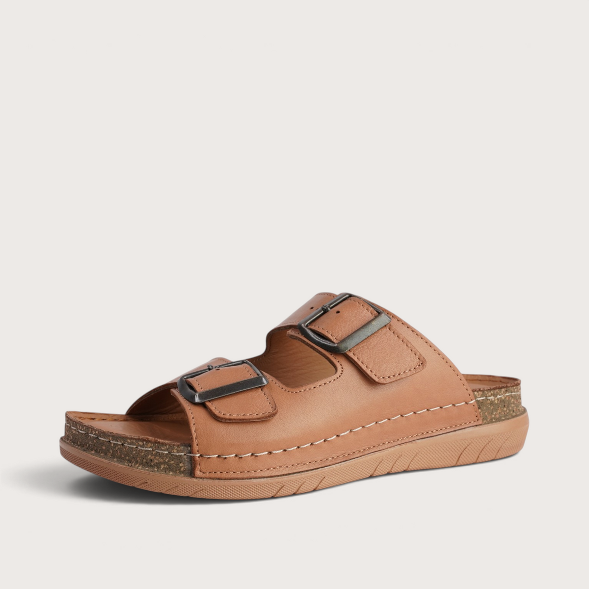 Cody Tan Leather Sandals