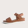Amine Tan Leather Sandals