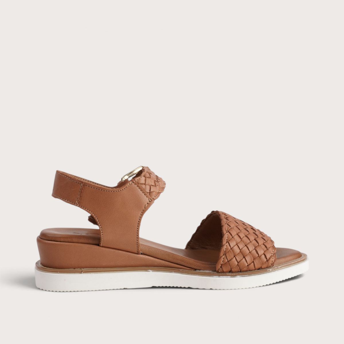 Amine Tan Leather Sandals