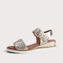 Amine Gold Leather Sandals