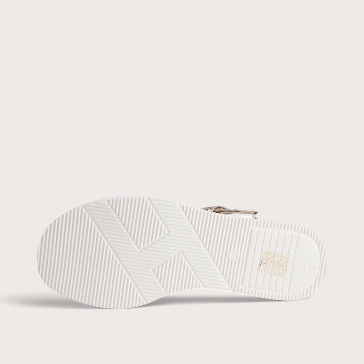 Amine Gold Leather Sandals