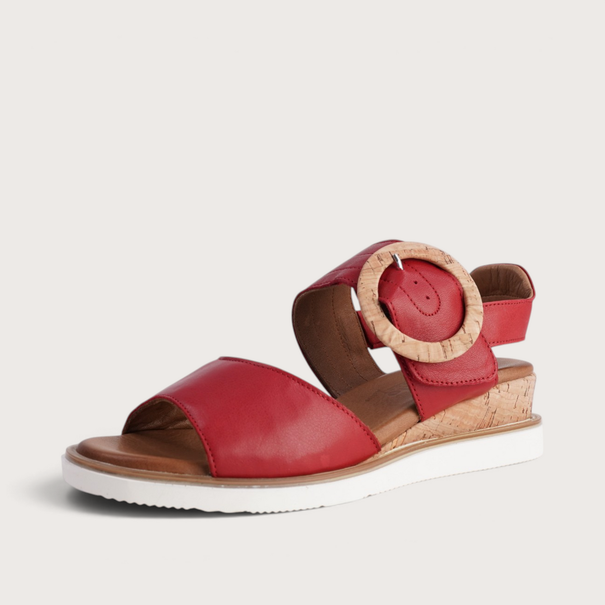 Aspire Red Leather Sandals