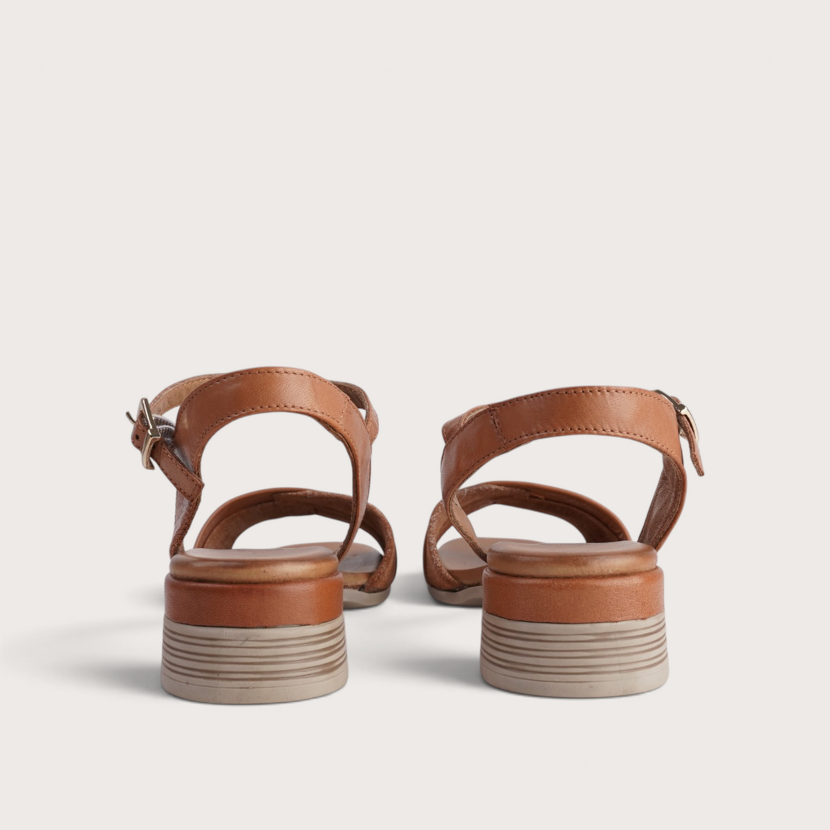 Aven Tan Leather Sandals