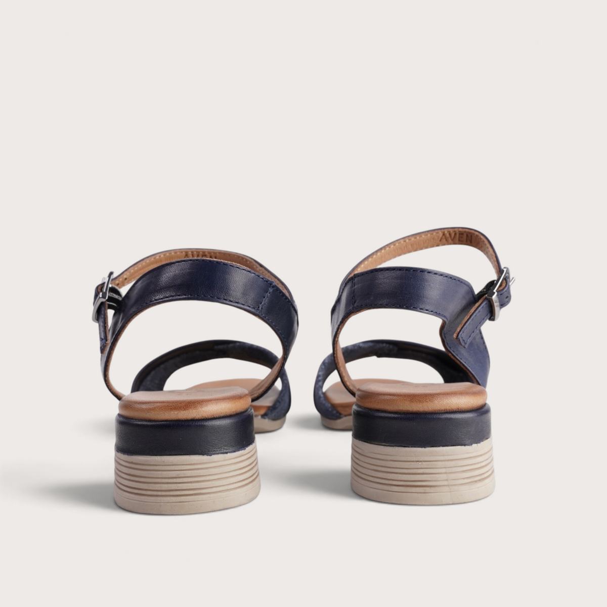Aven Navy Leather Sandals